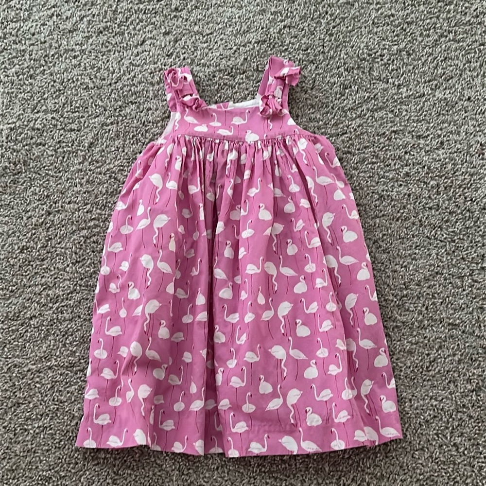 Rachel Riley 
Flamingo Bow Shoulder Sundress